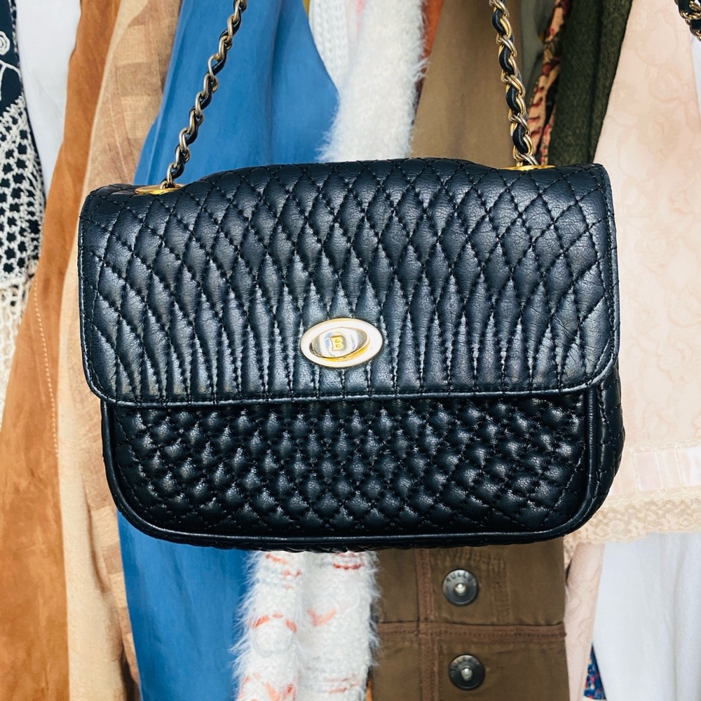 Bally Black Quilted Crossbody Bag
